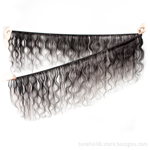 Tuneful 100% Original 8A Grade Virgin Cuticle Aligned Mink Brazilian Human good Quantity hair extension Body wave 300g
